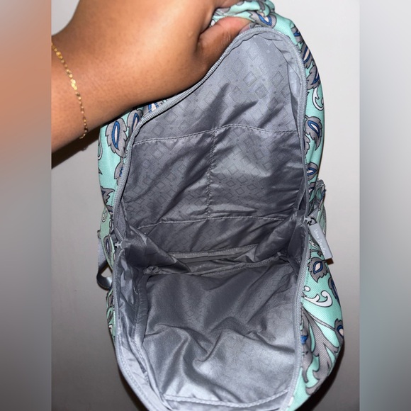 Vera Bradley Teal Paisley Backpack - Picture 6 of 6